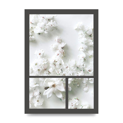 Grey Flower Wall Art - unframed print