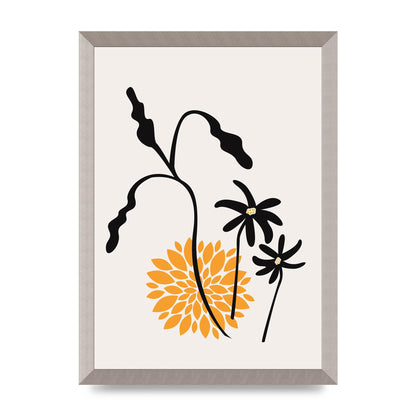 Mustard Flower Series One Printed Poster - A3 framed