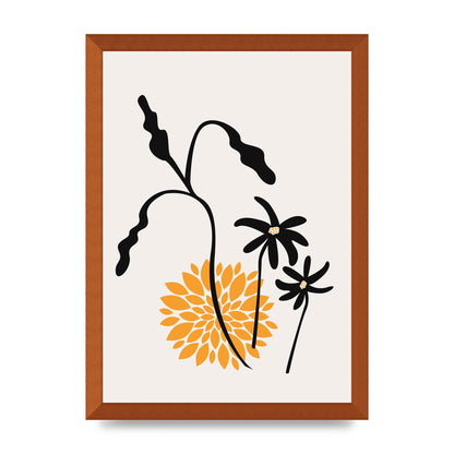 Mustard Flower Series One Printed Poster - A3 framed