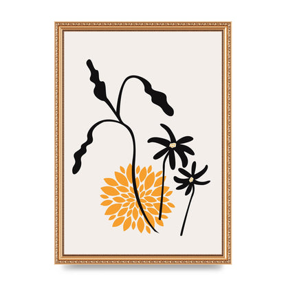 Mustard Flower Series One Printed Poster - A3 framed