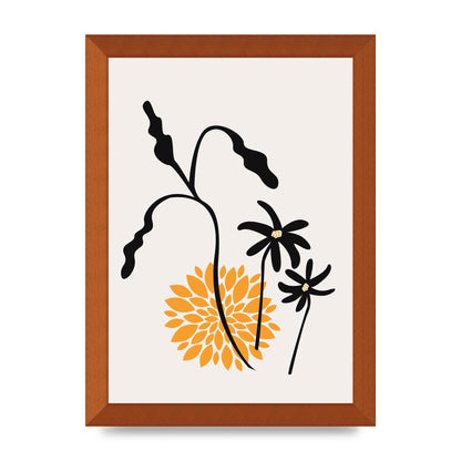 Mustard Flower Series One Printed Poster - A4 framed