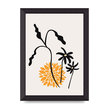 Mustard Flower Series One Printed Poster - A4 framed