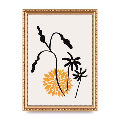 Mustard Flower Series One Printed Poster - A4 framed