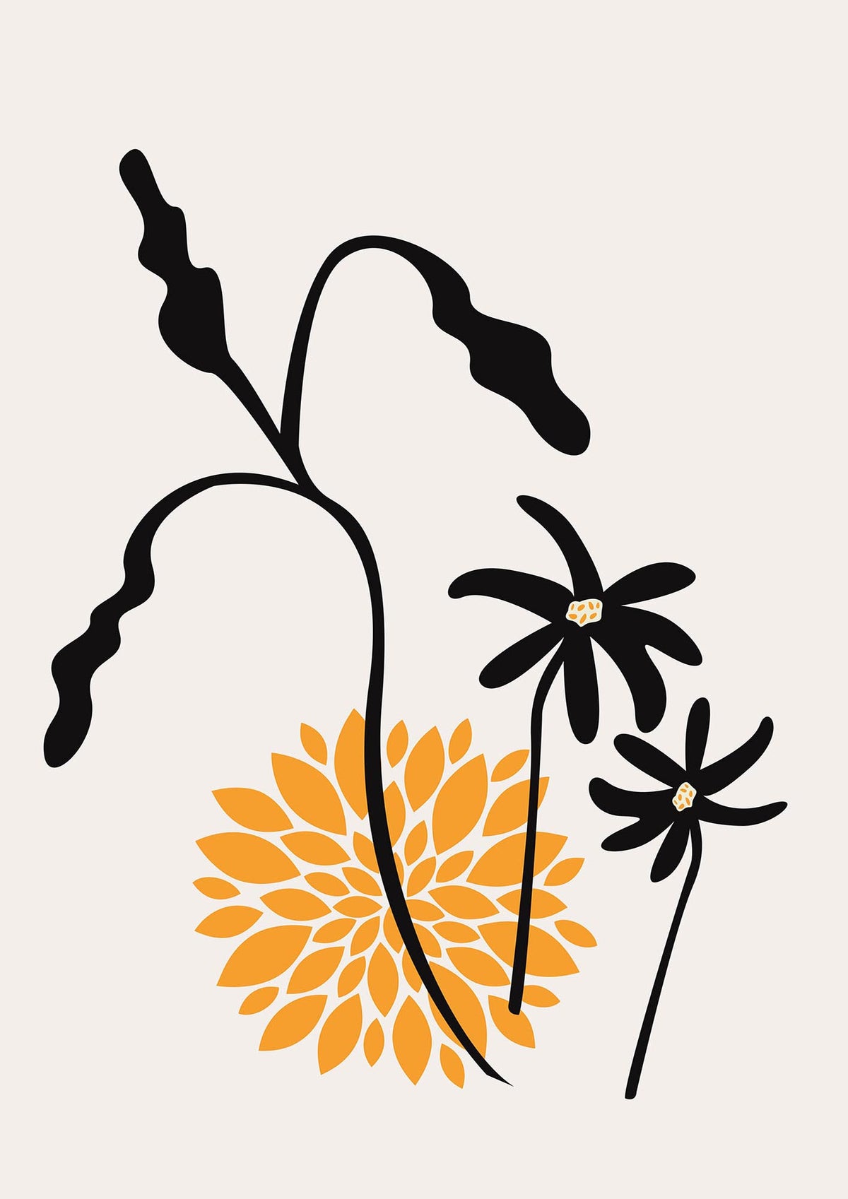Mustard Flower Series One Printed Poster - detail