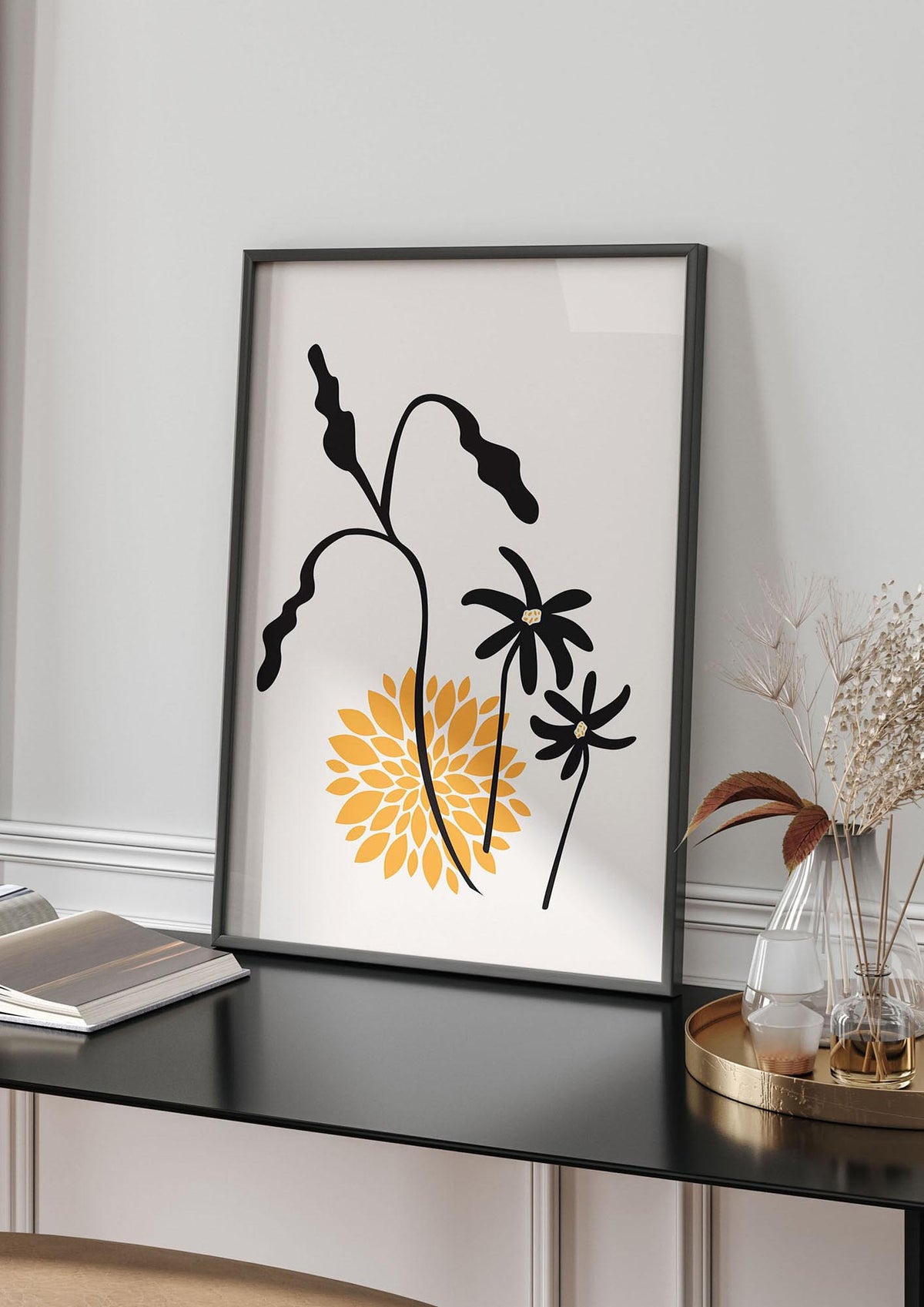 Mustard Flower Series One Printed Poster - living room 4