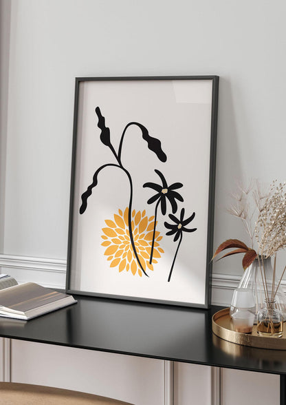 Mustard Flower Series One Printed Poster - living room 4