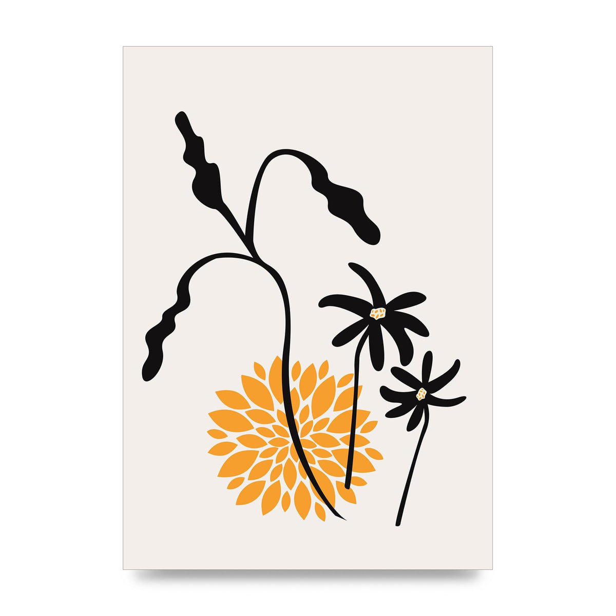 Mustard Flower Series One Printed Poster - unframed print