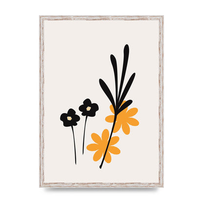 Mustard Flower Series Two Wall Art - A2 framed