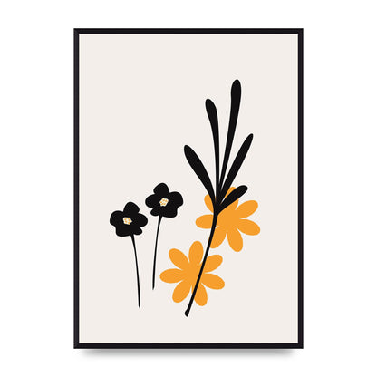 Mustard Flower Series Two Wall Art - A2 framed