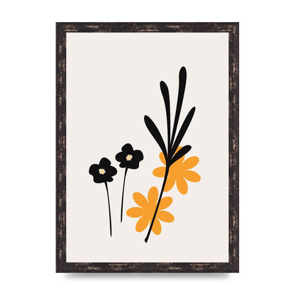 Mustard Flower Series Two Wall Art - A3 framed