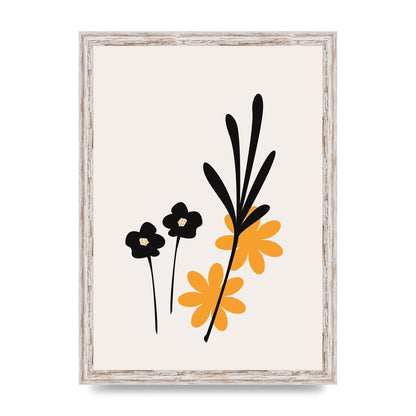 Mustard Flower Series Two Wall Art - A3 framed