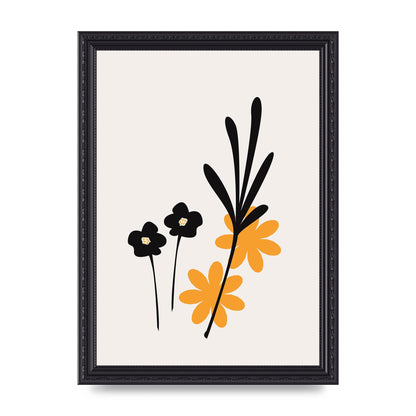 Mustard Flower Series Two Wall Art - A4 framed