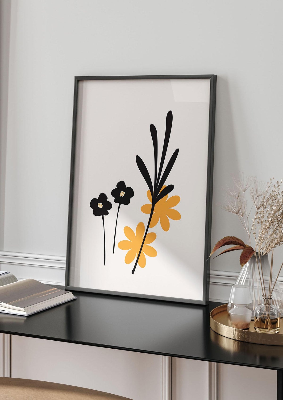 Mustard Flower Series Two Wall Art - living room 4
