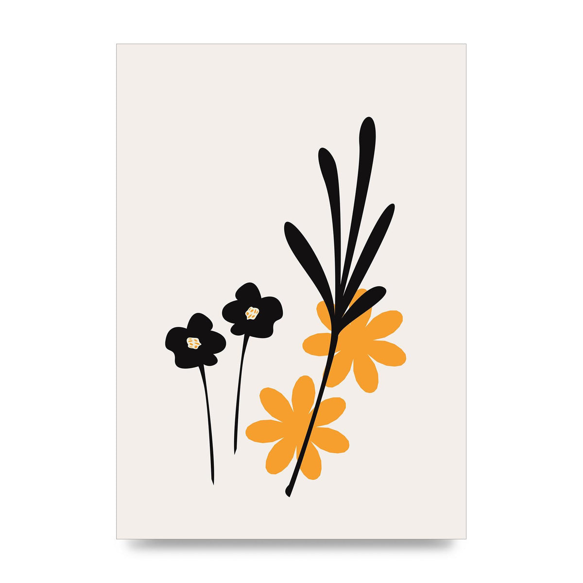Mustard Flower Series Two Wall Art - unframed print