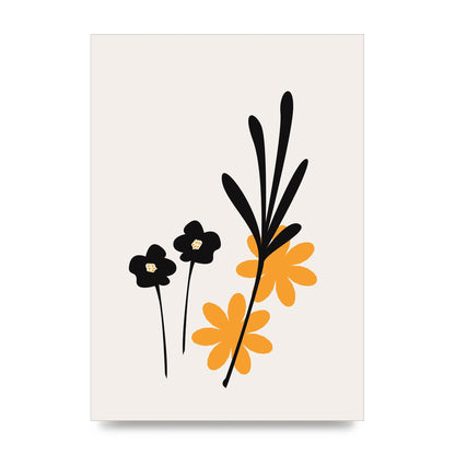 Mustard Flower Series Two Wall Art - unframed print