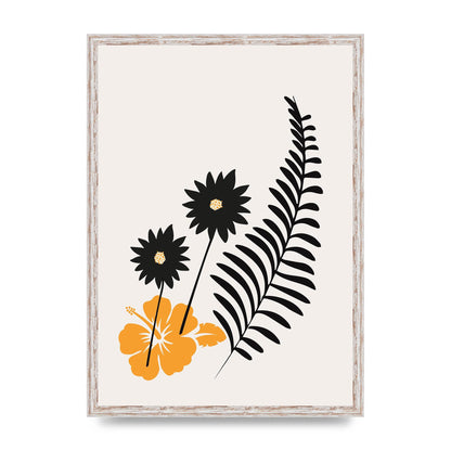 Mustard Flower Series Four Printed Poster - A2 framed