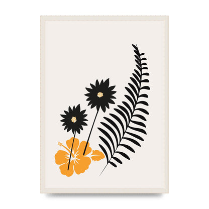 Mustard Flower Series Four Printed Poster - A2 framed