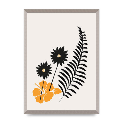 Mustard Flower Series Four Printed Poster - A2 framed