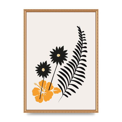 Mustard Flower Series Four Printed Poster - A2 framed