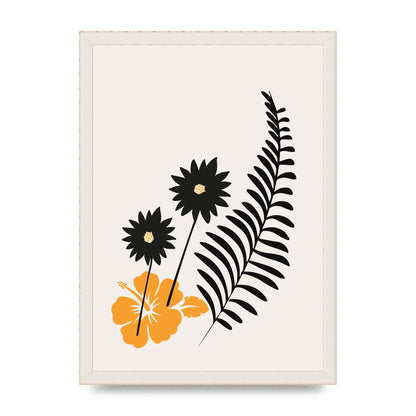 Mustard Flower Series Four Printed Poster - A3 framed