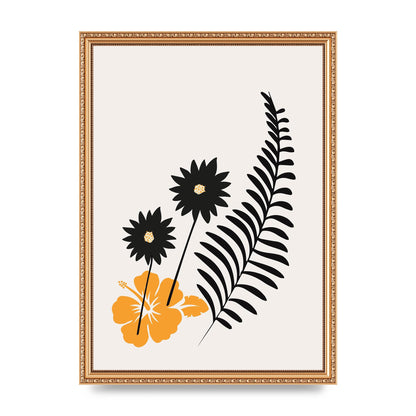 Mustard Flower Series Four Printed Poster - A3 framed