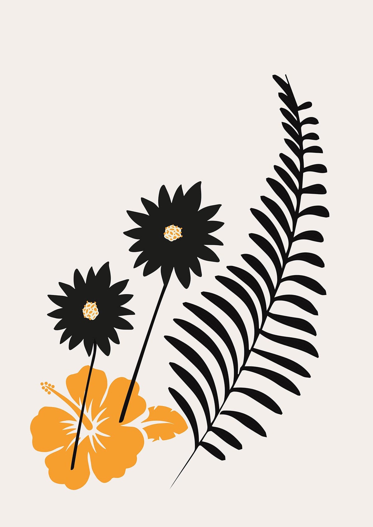 Mustard Flower Series Four Printed Poster - detail