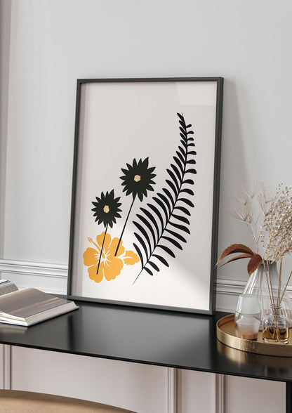 Mustard Flower Series Four Printed Poster - living room 4