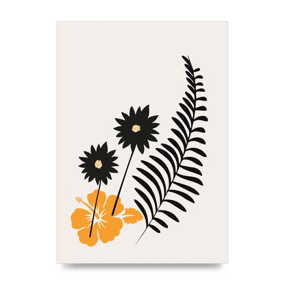 Mustard Flower Series Four Printed Poster - unframed print