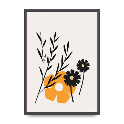 Mustard Flower Series Five Wall Art - A2 framed