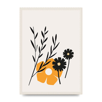 Mustard Flower Series Five Wall Art - A2 framed