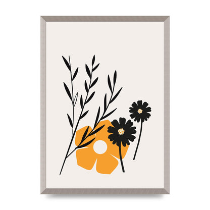 Mustard Flower Series Five Wall Art - A2 framed