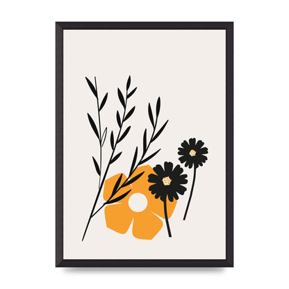 Mustard Flower Series Five Wall Art - A2 framed