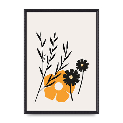Mustard Flower Series Five Wall Art - A2 framed