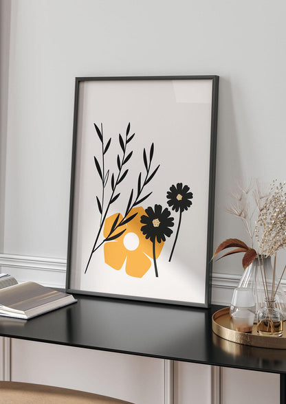 Mustard Flower Series Five Wall Art - living room 4