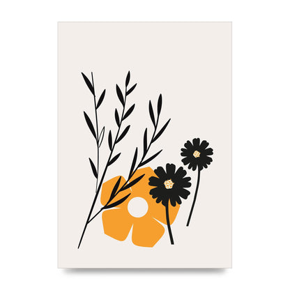 Mustard Flower Series Five Wall Art - unframed print