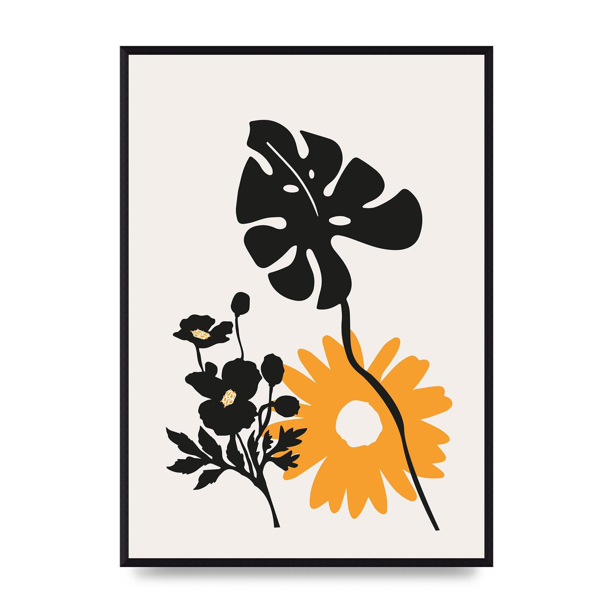 Mustard Flower Series Six Art For The Home - A2 framed