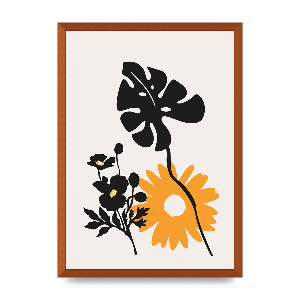 Mustard Flower Series Six Art For The Home - A2 framed