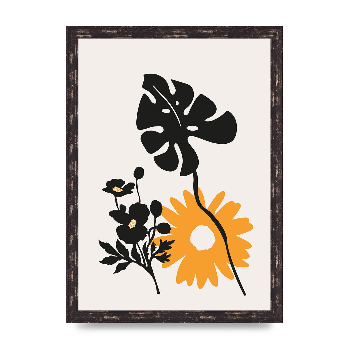Mustard Flower Series Six Art For The Home - A3 framed