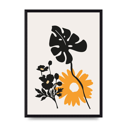 Mustard Flower Series Six Art For The Home - A3 framed
