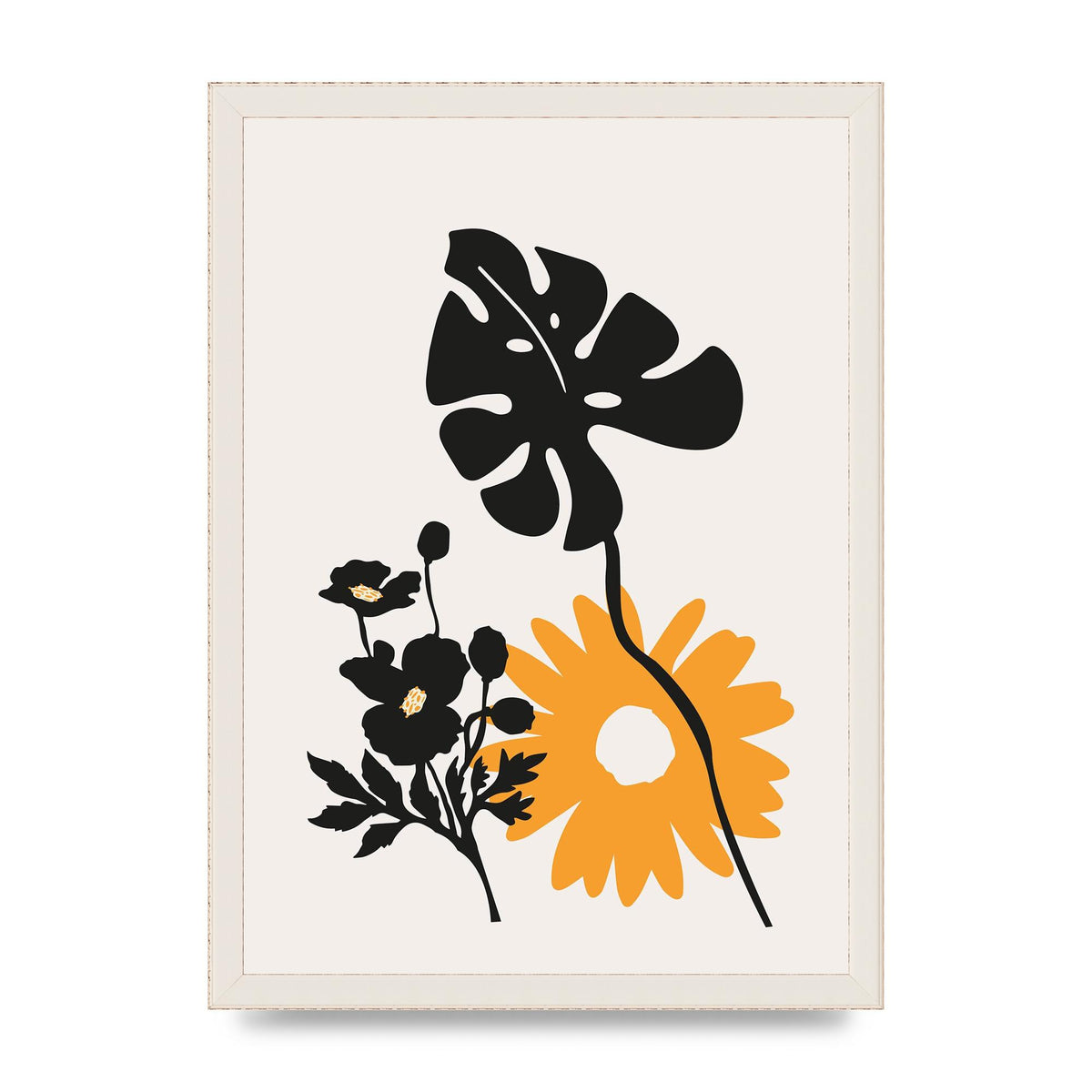 Mustard Flower Series Six Art For The Home - A3 framed