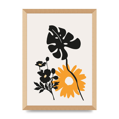 Mustard Flower Series Six Art For The Home - A3 framed