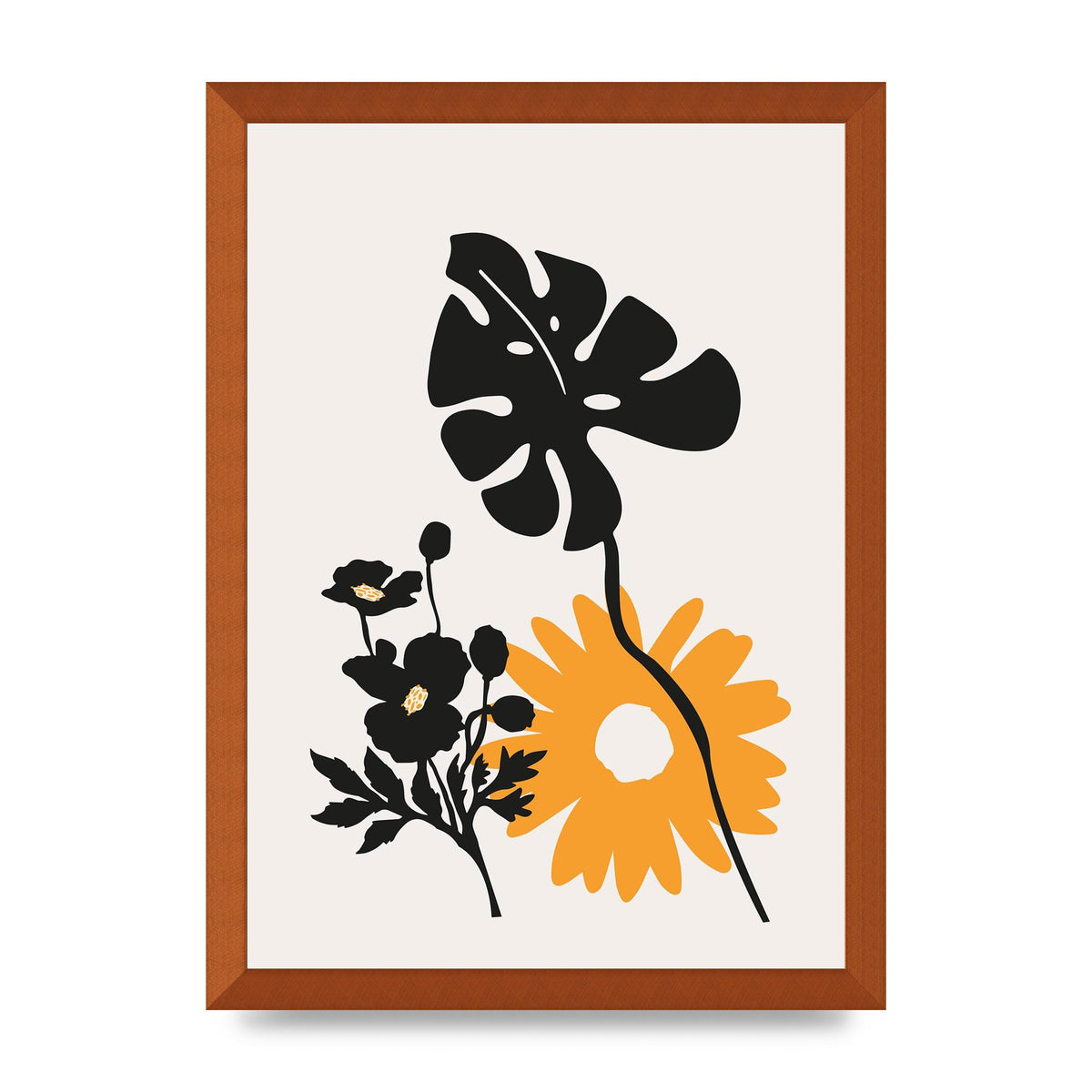 Mustard Flower Series Six Art For The Home - A3 framed