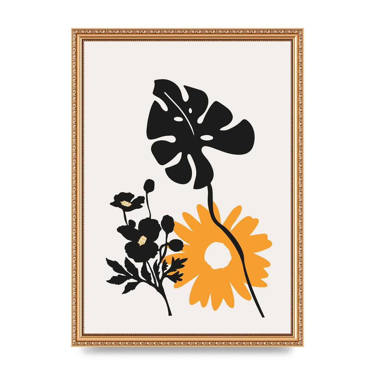 Mustard Flower Series Six Art For The Home - A3 framed