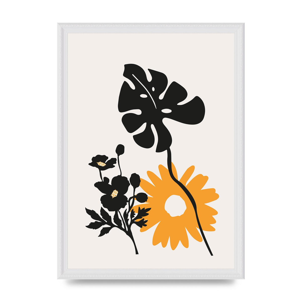 Mustard Flower Series Six Art For The Home - A3 framed
