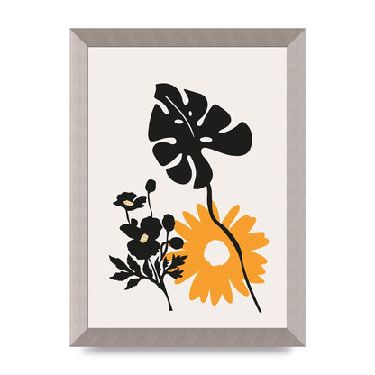 Mustard Flower Series Six Art For The Home - A4 framed