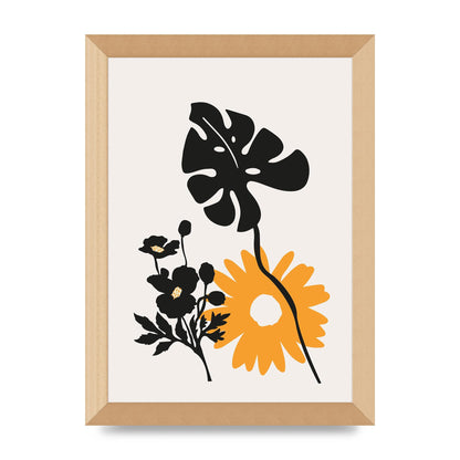 Mustard Flower Series Six Art For The Home - A4 framed