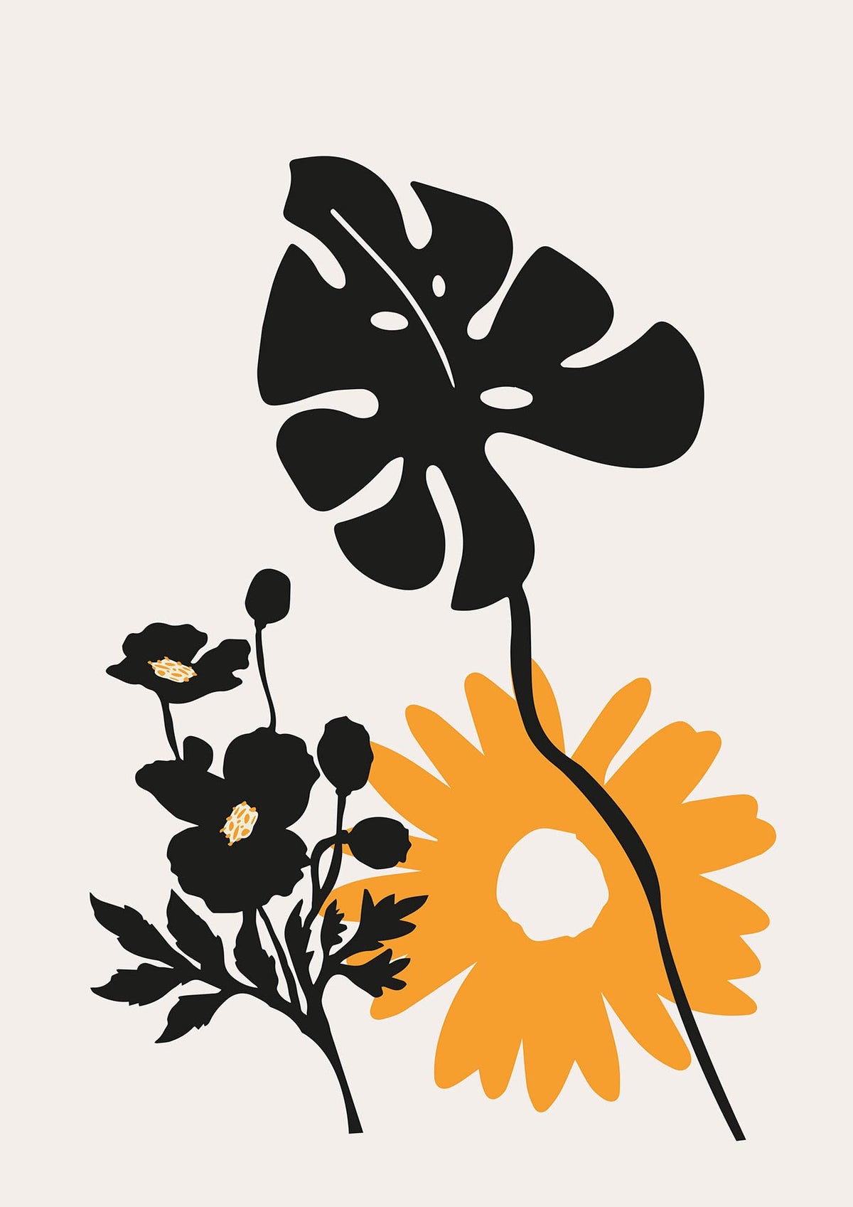 Mustard Flower Series Six Art For The Home - detail