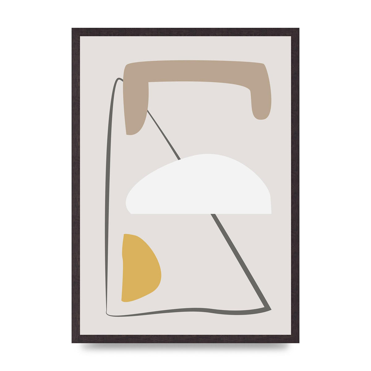 Soft Abstract Pattern Series Four Printed Poster - A2 framed