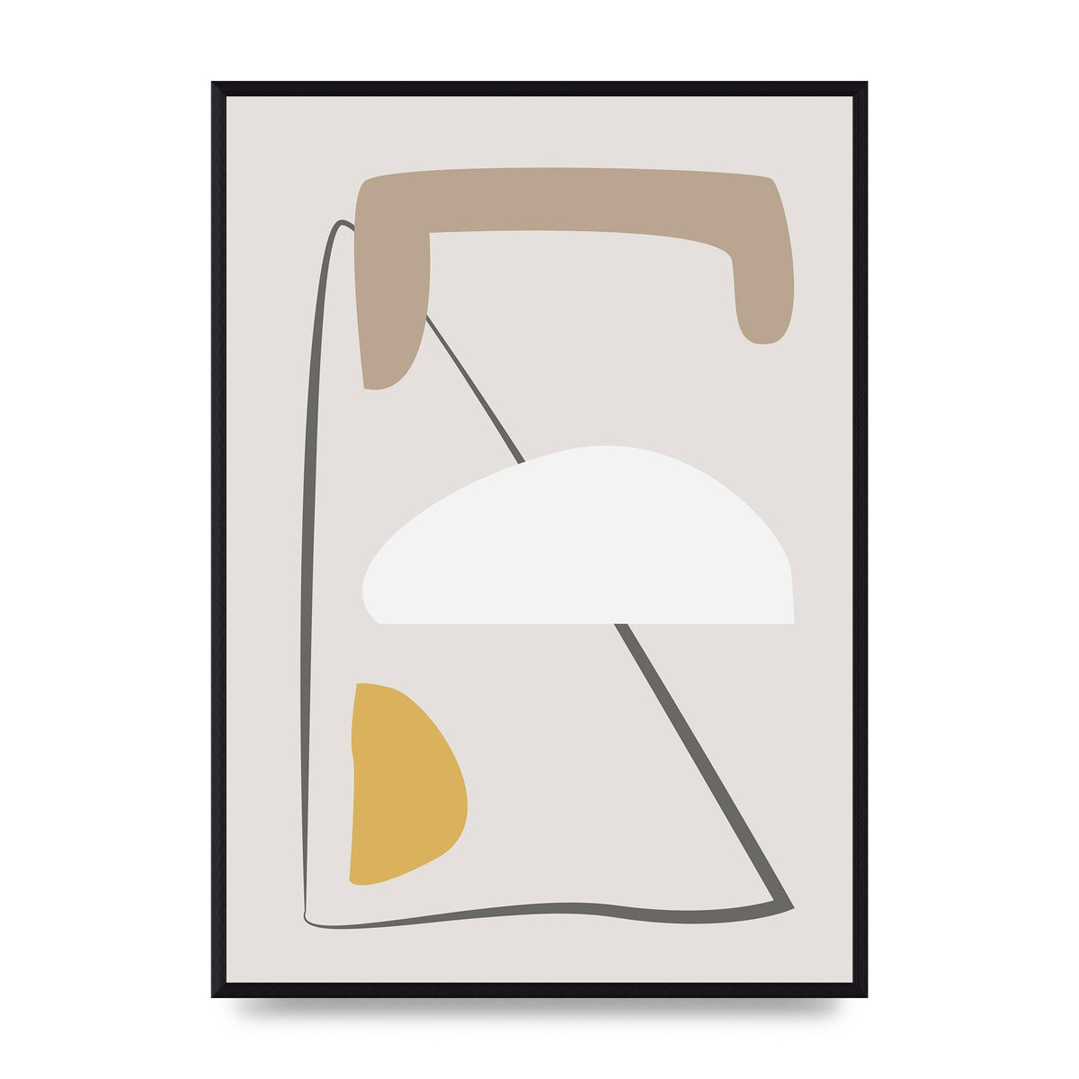 Soft Abstract Pattern Series Four Printed Poster - A2 framed