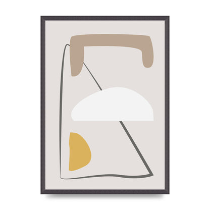 Soft Abstract Pattern Series Four Printed Poster - A2 framed